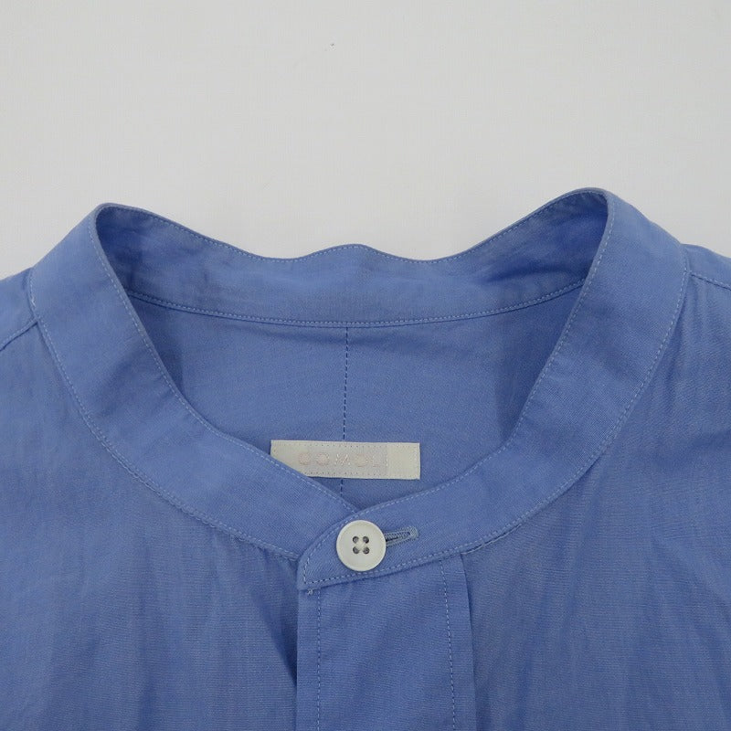 【中古】COMOLI | コモリ BAND COLLAR SHIRT 長袖シャツ T01-02002 ブルー サイズ：2【瀬戸大橋店】