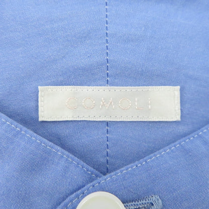 【中古】COMOLI | コモリ BAND COLLAR SHIRT 長袖シャツ T01-02002 ブルー サイズ：2【瀬戸大橋店】