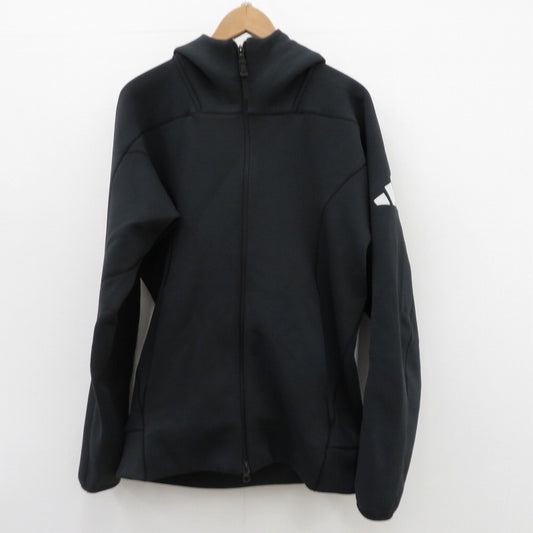 adidas | アディダス レギュラーフィットフルジップフーディー パーカー IX5654 ブラック サイズ：M【瀬戸大橋店】