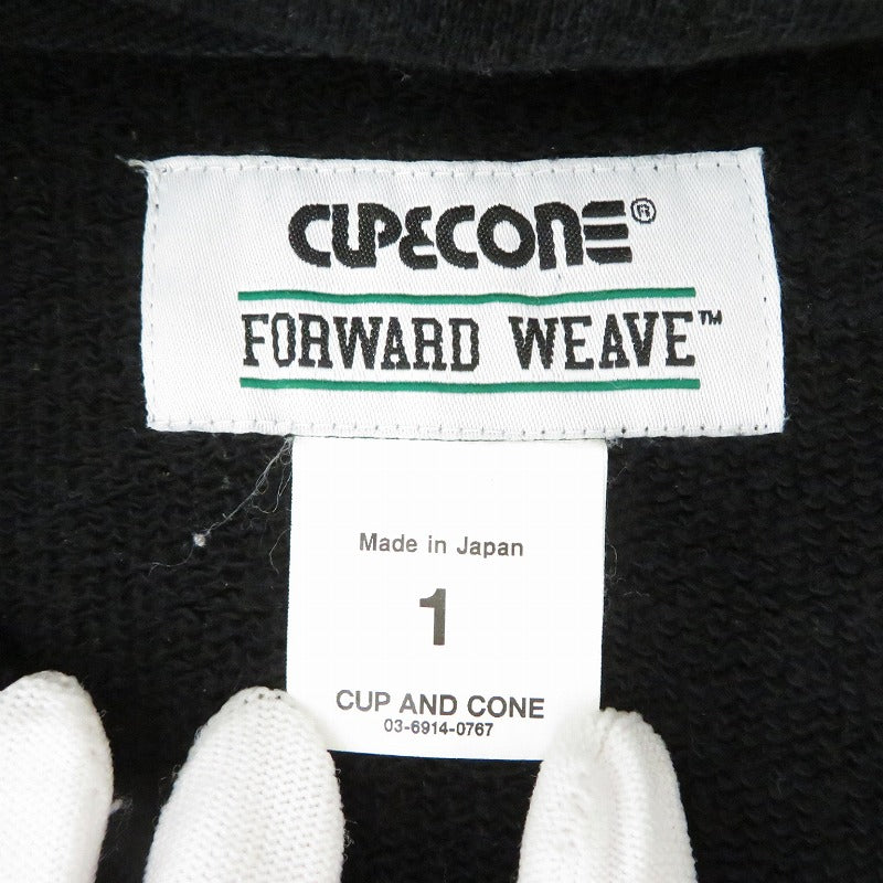 cup and cone/Forward Weave/ﾊｰﾌｼﾞｯﾌﾟ スウェット ブラック サイズ：3【瀬戸大橋店】