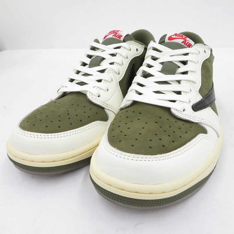 NIKE | ナイキ Travis Scott×AJ1 Low OG SP 'Reverse Olive' スニーカー DM7866-200 エアジョーダン カーキ 26.5cm【瀬戸大橋店】