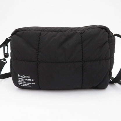 FreshService | フレッシュサービス QUILTED CUBE BAG_M ショルダーバッグ FSP243-90114B ブラック【瀬戸大橋店】