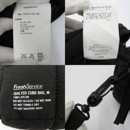 FreshService | フレッシュサービス QUILTED CUBE BAG_M ショルダーバッグ FSP243-90114B ブラック【瀬戸大橋店】