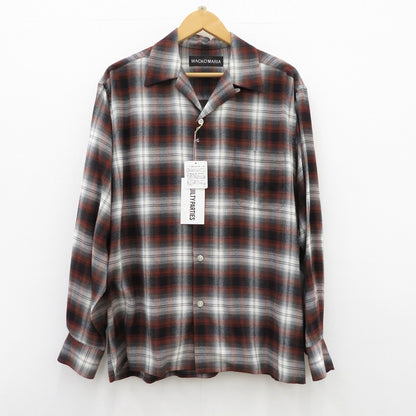 WACKOMARIA | ワコマリア OMBRE CHECK OPEN COLLAR SHIRT L/S 長袖シャツ 26SS-WMS-OC11 ブラウン サイズ：M【瀬戸大橋店】