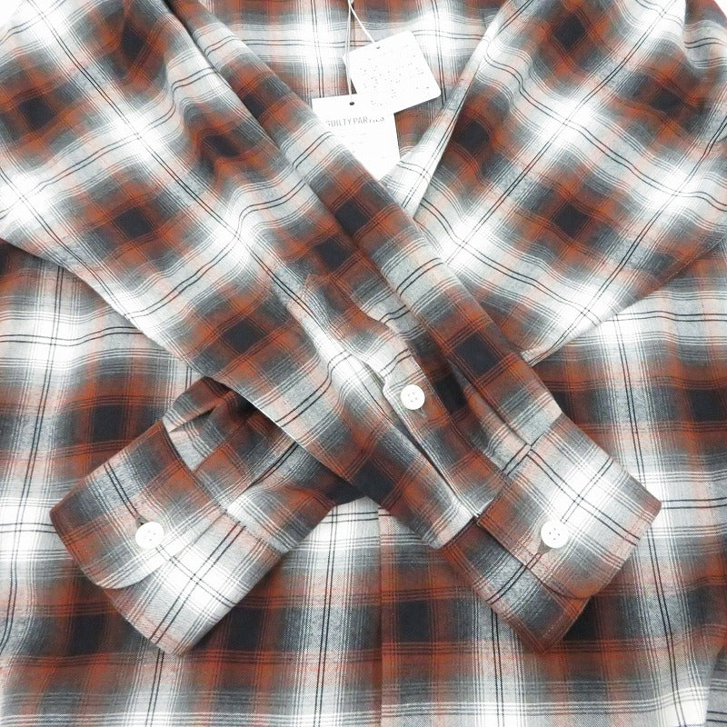WACKOMARIA | ワコマリア OMBRE CHECK OPEN COLLAR SHIRT L/S 長袖シャツ 26SS-WMS-OC11 ブラウン サイズ：M【瀬戸大橋店】