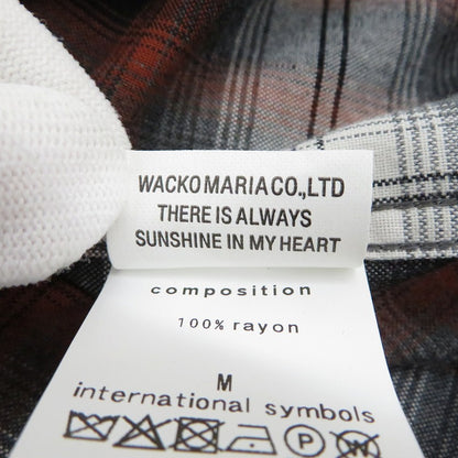 WACKOMARIA | ワコマリア OMBRE CHECK OPEN COLLAR SHIRT L/S 長袖シャツ 26SS-WMS-OC11 ブラウン サイズ：M【瀬戸大橋店】