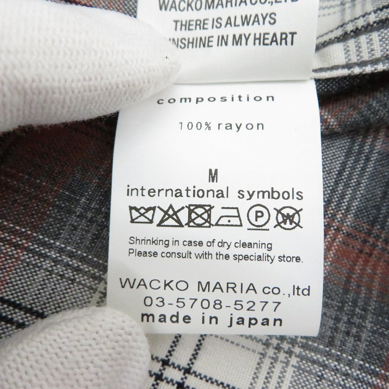 WACKOMARIA | ワコマリア OMBRE CHECK OPEN COLLAR SHIRT L/S 長袖シャツ 26SS-WMS-OC11 ブラウン サイズ：M【瀬戸大橋店】