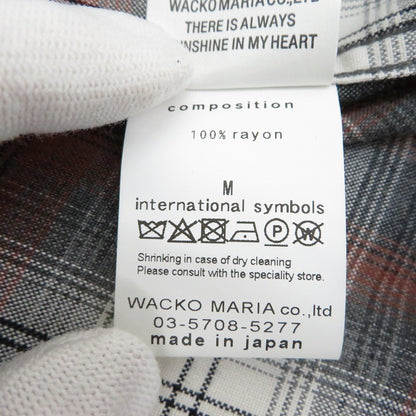 WACKOMARIA | ワコマリア OMBRE CHECK OPEN COLLAR SHIRT L/S 長袖シャツ 26SS-WMS-OC11 ブラウン サイズ：M【瀬戸大橋店】