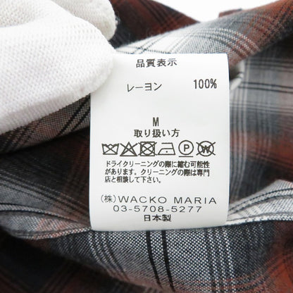 WACKOMARIA | ワコマリア OMBRE CHECK OPEN COLLAR SHIRT L/S 長袖シャツ 26SS-WMS-OC11 ブラウン サイズ：M【瀬戸大橋店】