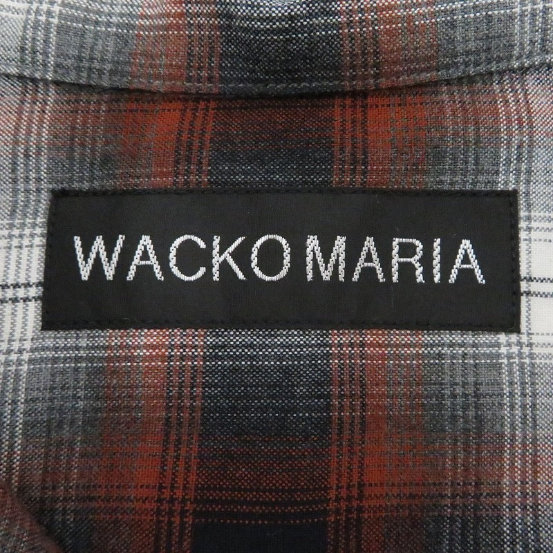 WACKOMARIA | ワコマリア OMBRE CHECK OPEN COLLAR SHIRT L/S 長袖シャツ 26SS-WMS-OC11 ブラウン サイズ：M【瀬戸大橋店】