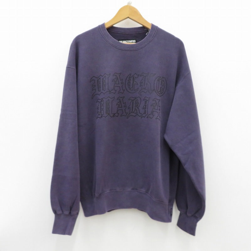 WACKOMARIA | ワコマリア WASHED MIDDLE WEIGHT CREW NECK スウェット 26SS-WMC-SS06 パープル サイズ：M【瀬戸大橋店】