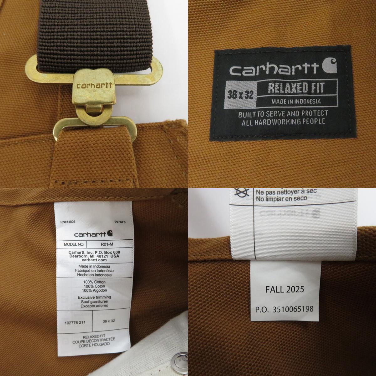 Carhartt | カーハート オーバーオール 102776 ブラウン サイズ：36【瀬戸大橋店】