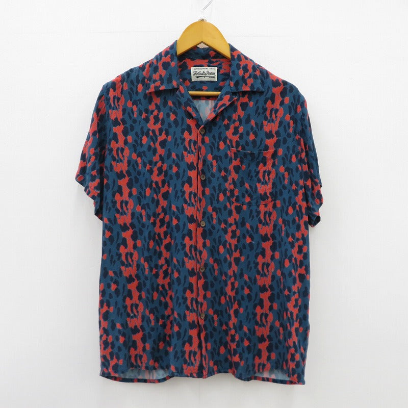 WACKOMARIA | ワコマリア LEOPARD HAWAIIAN SHIRT その他トップス 19SSE-WMS-HI02 ネイビー サイズ：M【瀬戸大橋店】