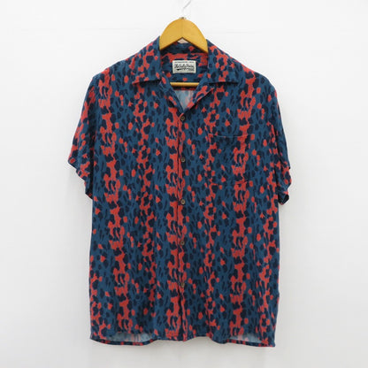 WACKOMARIA | ワコマリア LEOPARD HAWAIIAN SHIRT その他トップス 19SSE-WMS-HI02 ネイビー サイズ：M【瀬戸大橋店】