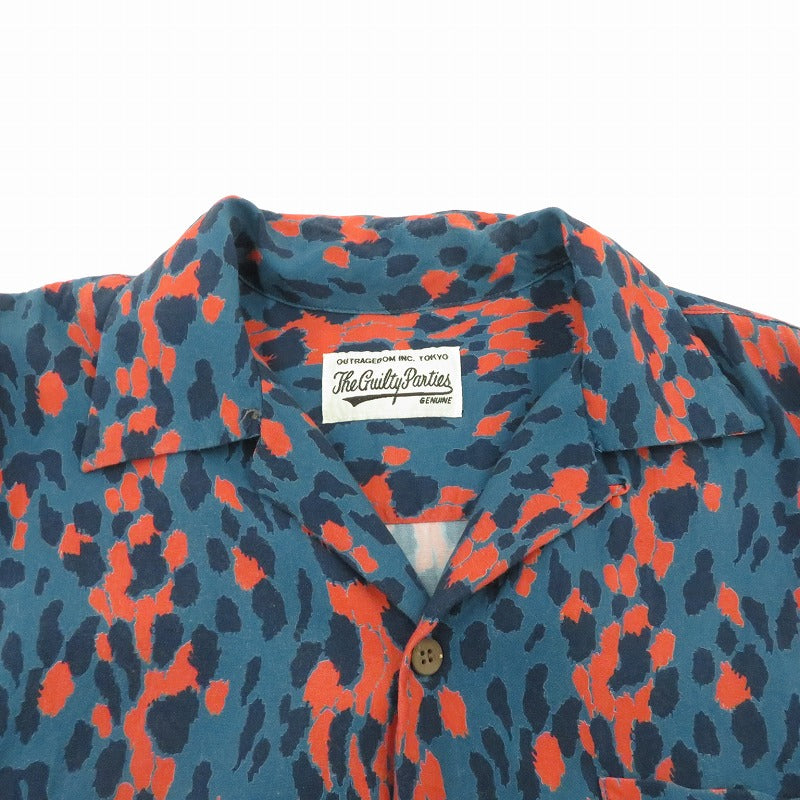 WACKOMARIA | ワコマリア LEOPARD HAWAIIAN SHIRT その他トップス 19SSE-WMS-HI02 ネイビー サイズ：M【瀬戸大橋店】