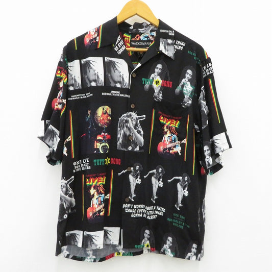 WACKOMARIA | ワコマリア BOB MARLEY その他トップス アロハ ブラック サイズ：M【瀬戸大橋店】