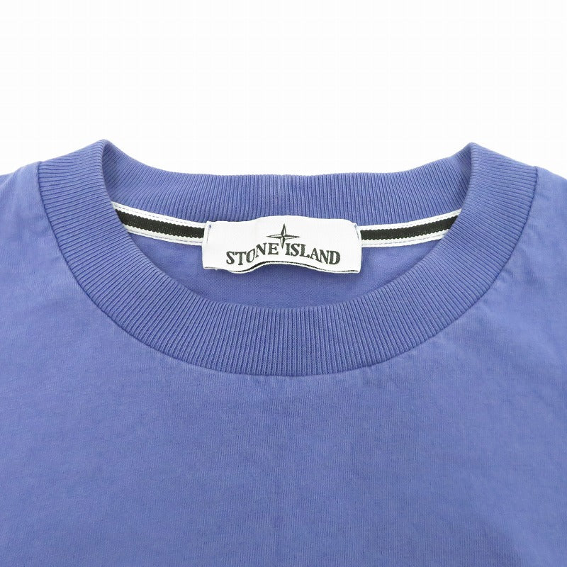 STONE ISLAND | ストーンアイランド Fingerprint Logo Tee 半袖Ｔシャツ K1S152100016 パープル サイズ：M【瀬戸大橋店】