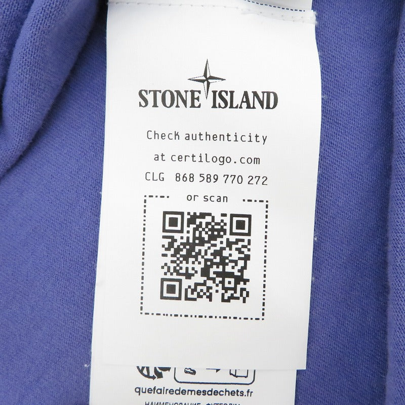 STONE ISLAND | ストーンアイランド Fingerprint Logo Tee 半袖Ｔシャツ K1S152100016 パープル サイズ：M【瀬戸大橋店】