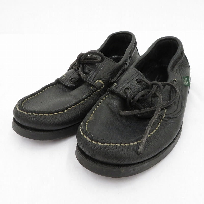 Paraboot | パラブーツ Barth デッキシューズ ブラック 24cm【瀬戸大橋店】
