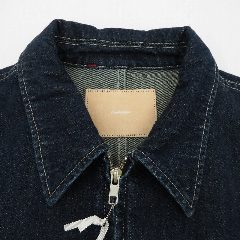 Graphpaper | グラフペーパー Selvage Denim Zip Jacket デニム GU261-20056DB ブルー サイズ：2【瀬戸大橋店】