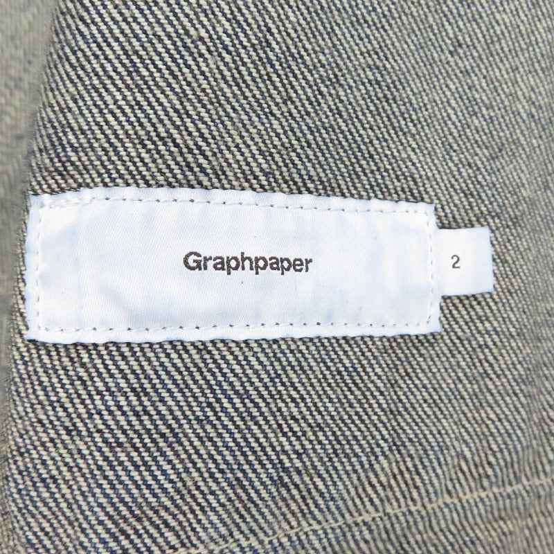 Graphpaper | グラフペーパー Selvage Denim Zip Jacket デニム GU261-20056DB ブルー サイズ：2【瀬戸大橋店】