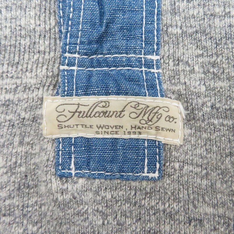 FULL COUNT | フルカウント ヘンリーネックロンT 25周年モデル 長袖Ｔシャツ 5963EX グレー サイズ：42【瀬戸大橋店】