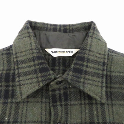 A BATHING APE | アベイシングエイプ 長袖シャツ カーキ サイズ：M【瀬戸大橋店】