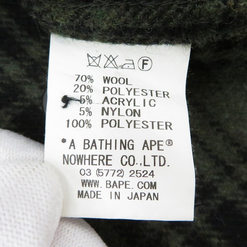 A BATHING APE | アベイシングエイプ 長袖シャツ カーキ サイズ：M【瀬戸大橋店】