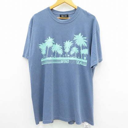 WIND AND SEA | ウィンダンシーウインダンシー PALM TREE 半袖Ｔシャツ ブルー サイズ：XL【瀬戸大橋店】