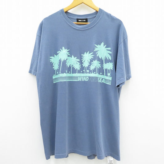 WIND AND SEA | ウィンダンシーウインダンシー PALM TREE 半袖Ｔシャツ ブルー サイズ：XL【瀬戸大橋店】