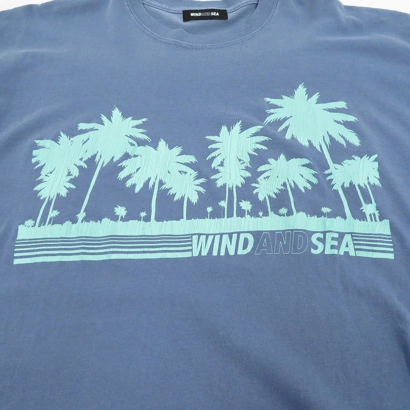 WIND AND SEA | ウィンダンシーウインダンシー PALM TREE 半袖Ｔシャツ ブルー サイズ：XL【瀬戸大橋店】