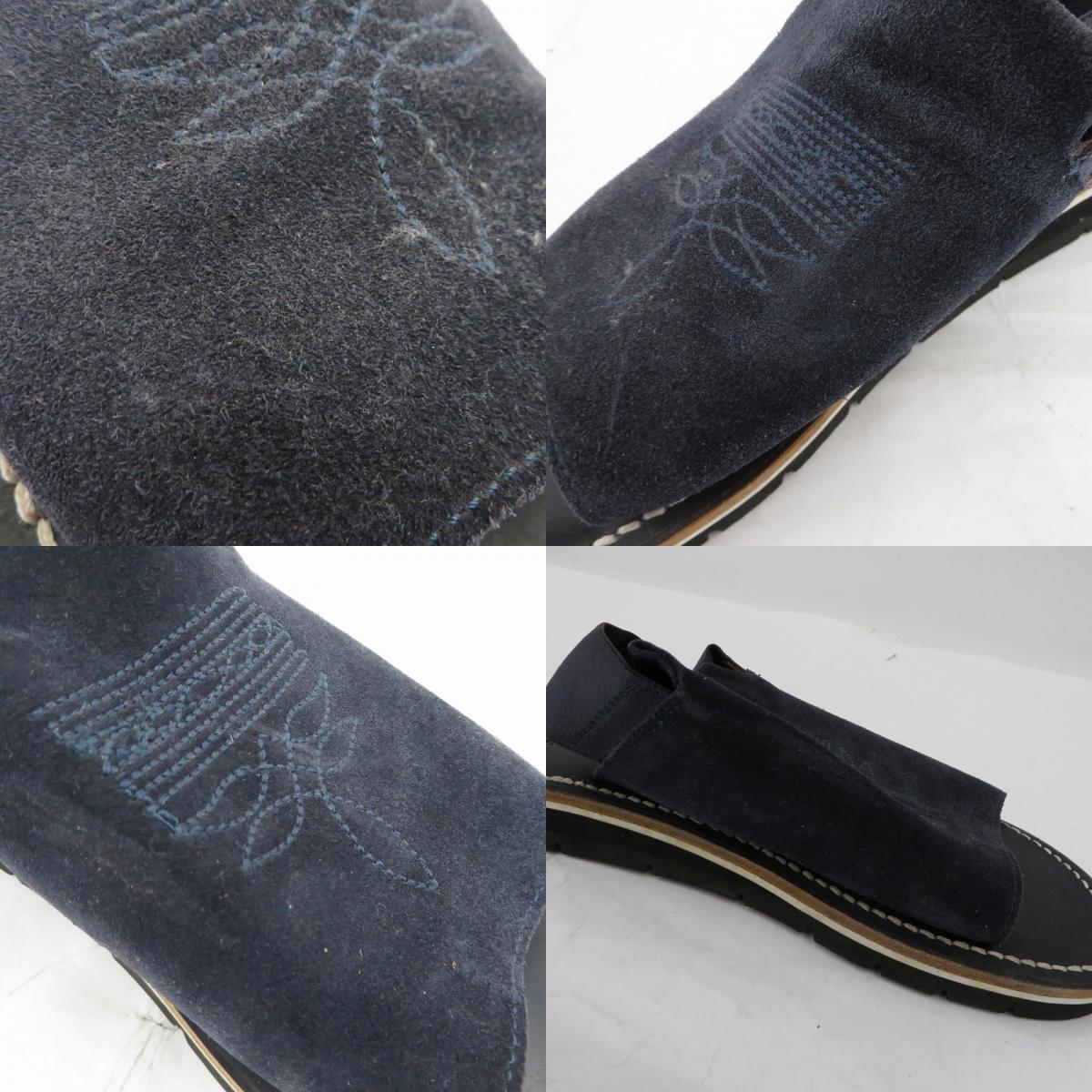 EARLE/別注バックハンドレザーサンダル サンダル ダークネイビー 25.5cm【瀬戸大橋店】
