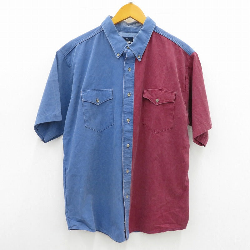Wrangler | ラングラー クレイジーパターン 半袖シャツ インディゴ サイズ：XXL【瀬戸大橋店】