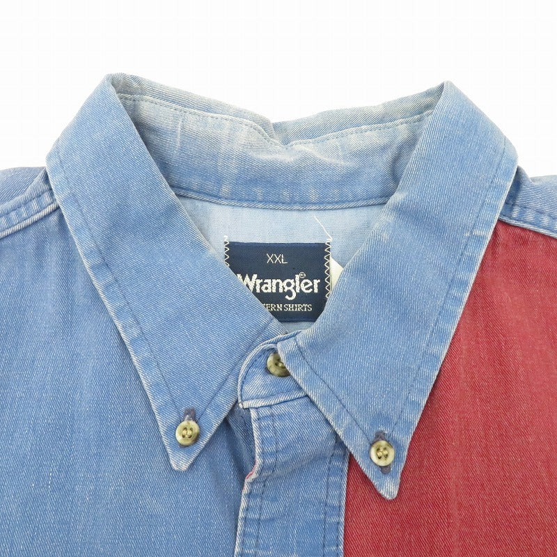 Wrangler | ラングラー クレイジーパターン 半袖シャツ インディゴ サイズ：XXL【瀬戸大橋店】