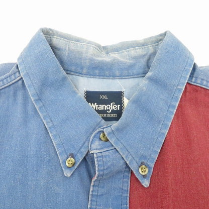 Wrangler | ラングラー クレイジーパターン 半袖シャツ インディゴ サイズ：XXL【瀬戸大橋店】