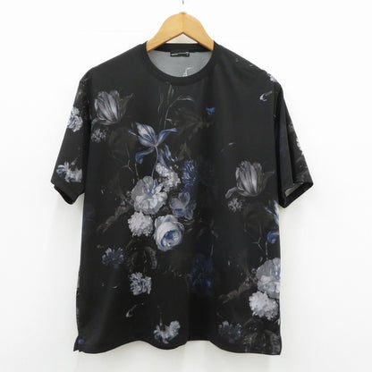 LAD MUSICIAN | ラッドミュージシャン Oil Painting Flower Big T-Shirt 半袖Ｔシャツ ブラック サイズ：42【瀬戸大橋店】