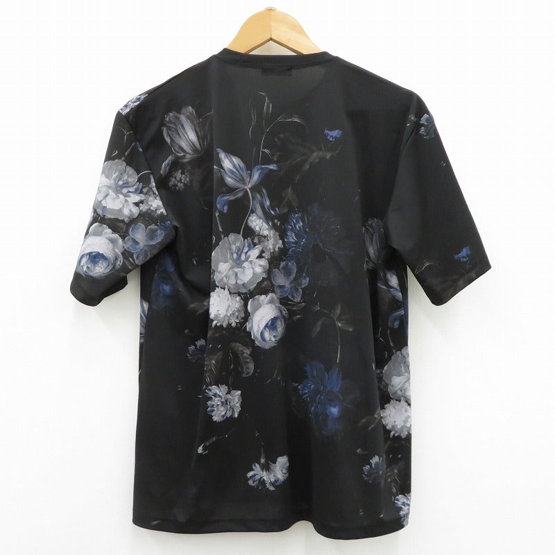 LAD MUSICIAN | ラッドミュージシャン Oil Painting Flower Big T-Shirt 半袖Ｔシャツ ブラック サイズ：42【瀬戸大橋店】