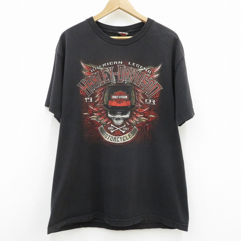 HARLEY-DAVIDSON | ハーレーダビットソン 半袖Ｔシャツ ブラック サイズ：L【瀬戸大橋店】