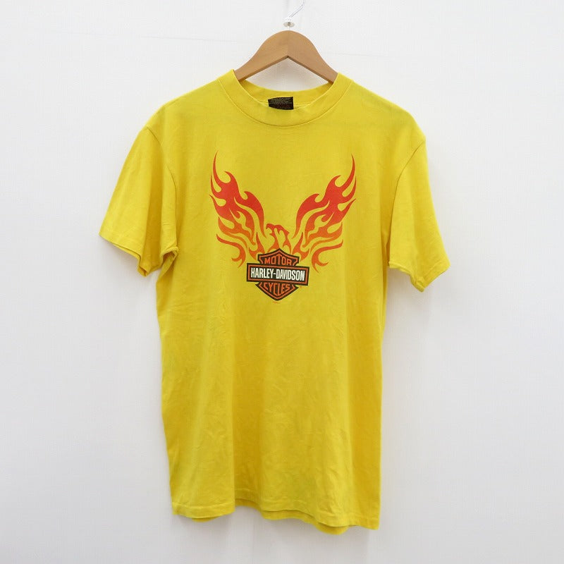 HARLEY-DAVIDSON | ハーレーダビットソン フレイム 半袖Ｔシャツ イエロー サイズ：L【瀬戸大橋店】