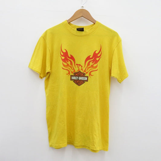 HARLEY-DAVIDSON | ハーレーダビットソン フレイム 半袖Ｔシャツ イエロー サイズ：L【瀬戸大橋店】