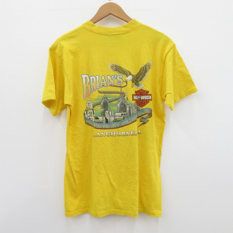 HARLEY-DAVIDSON | ハーレーダビットソン フレイム 半袖Ｔシャツ イエロー サイズ：L【瀬戸大橋店】