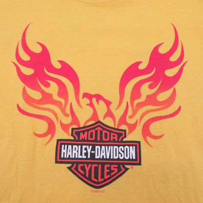 HARLEY-DAVIDSON | ハーレーダビットソン フレイム 半袖Ｔシャツ イエロー サイズ：L【瀬戸大橋店】