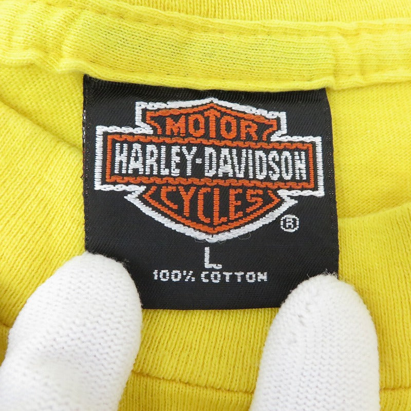 HARLEY-DAVIDSON | ハーレーダビットソン フレイム 半袖Ｔシャツ イエロー サイズ：L【瀬戸大橋店】