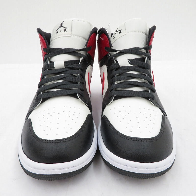 NIKE | ナイキ WMNS AJ1 Mid 'White/Gym Red' スニーカー BQ6472-160 エアジョーダン レッド 28cm【瀬戸大橋店】