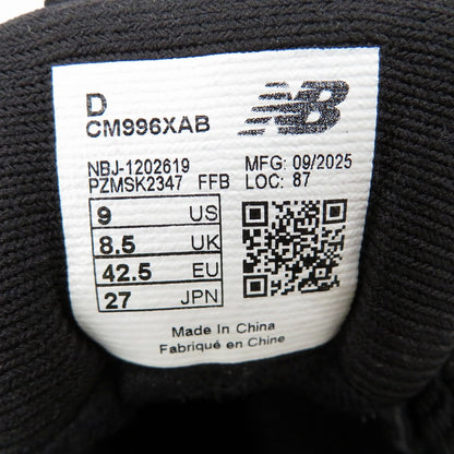 NEW BALANCE | ニューバランス 996 GORE-TEX 'Black/Castlerock' スニーカー CM996XAB ブラック 27cm【瀬戸大橋店】