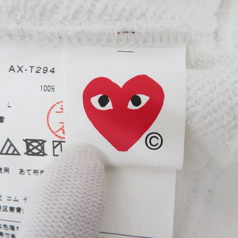 PLAY COMME des GARCONS | プレイコムデギャルソン パーカー AX-T294 ホワイト サイズ：L【瀬戸大橋店】