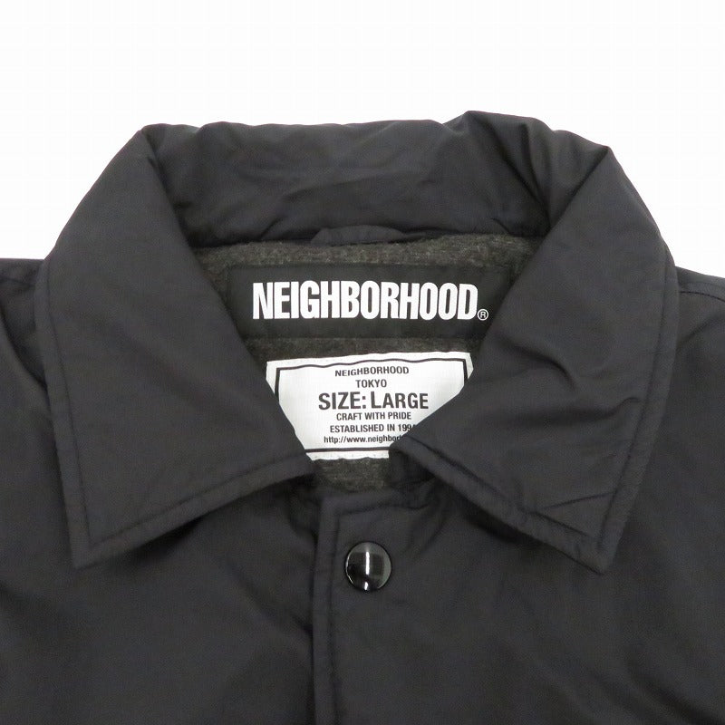 NEIGHBORHOOD | ネイバーフッド ID/NE-JKT その他アウター 182TSNH-JKM14 コーチジャケット ブラック サイズ：L【瀬戸大橋店】