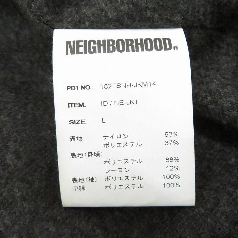 NEIGHBORHOOD | ネイバーフッド ID/NE-JKT その他アウター 182TSNH-JKM14 コーチジャケット ブラック サイズ：L【瀬戸大橋店】