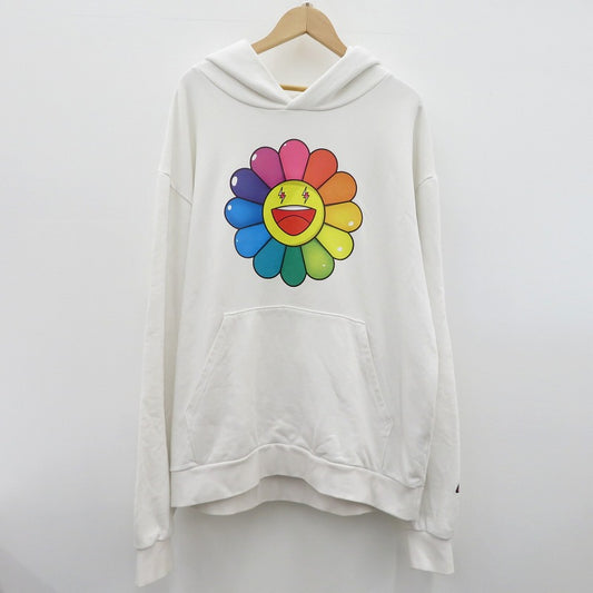 J Balvin×Takashi Murakami パーカー ホワイト サイズ：XL【瀬戸大橋店】