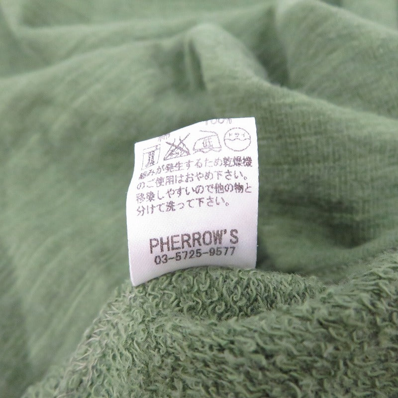 PHERROWS | フェローズ HEAVYWEIGHT WAFFLE LONGSLEEVE T-SHIRT 長袖Ｔシャツ カーキ サイズ：38【瀬戸大橋店】